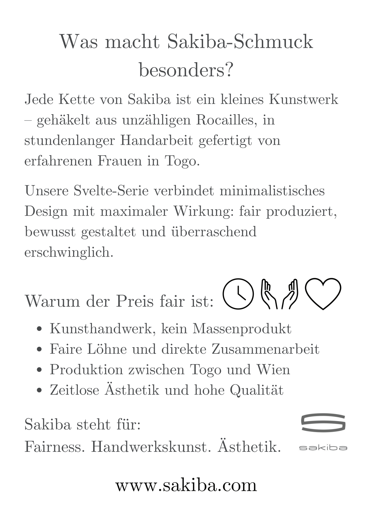 Flyer A6 Kampagne "Fair. Fein. Freude mit Wert."