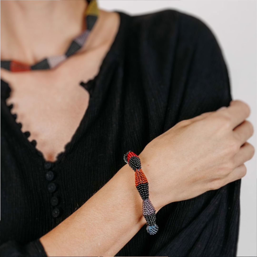 Armband "Trinity Zick-Zack" - "Smokey"