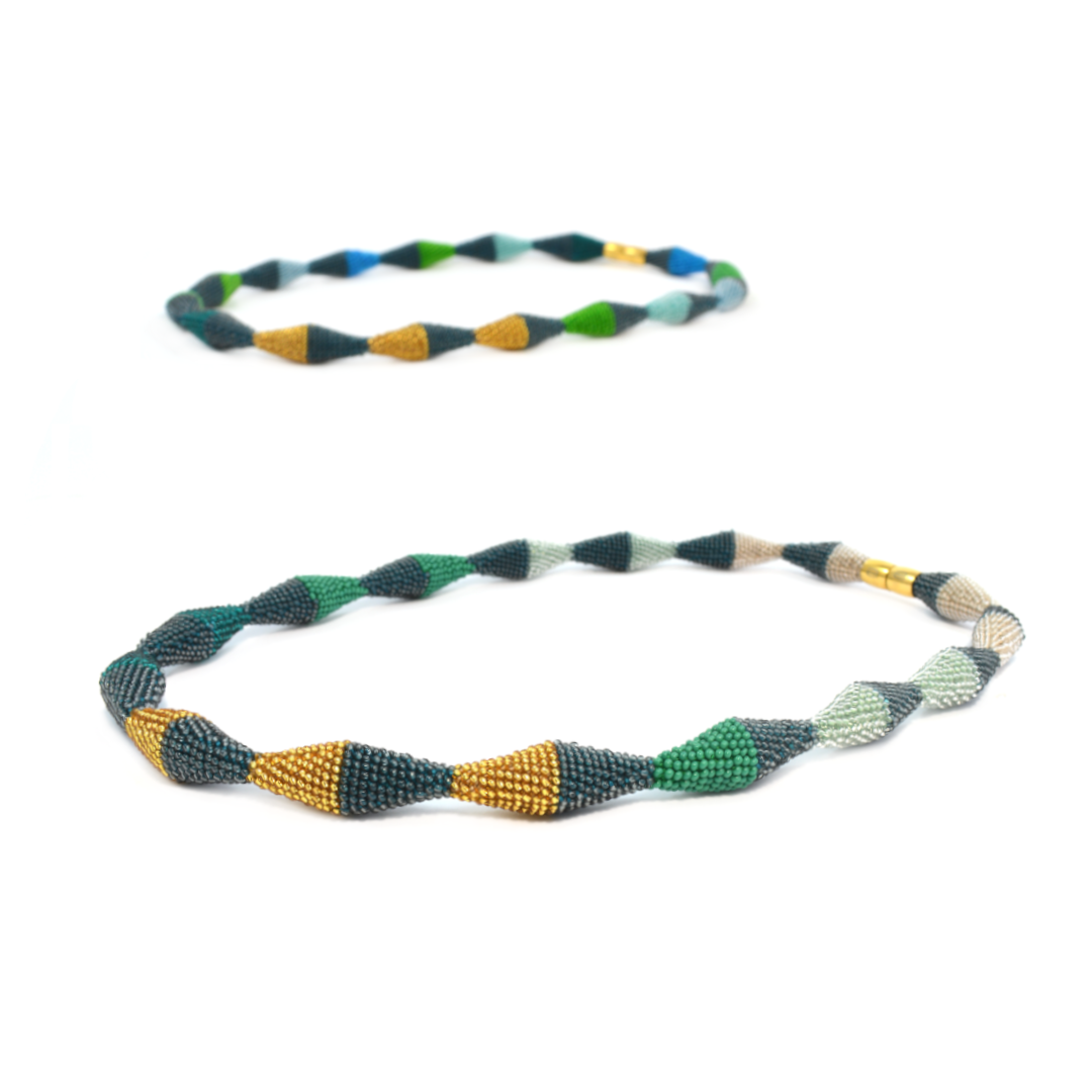 lange Kette "Trinity Zick-Zack"