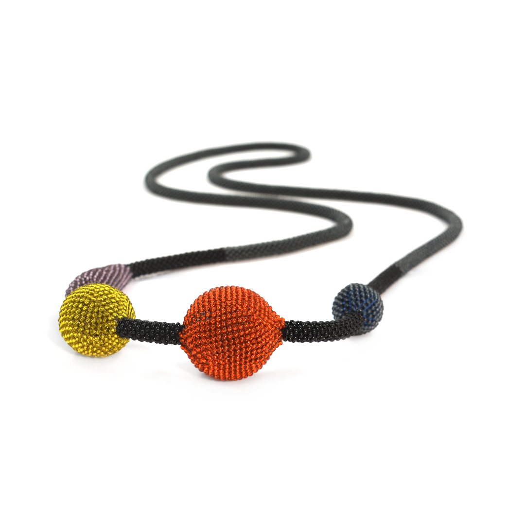 long necklace "Selina" - "Smokey"