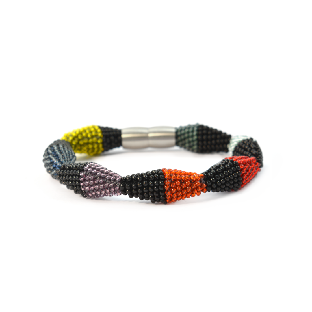 Armband "Trinity Zick-Zack" - "Smokey"