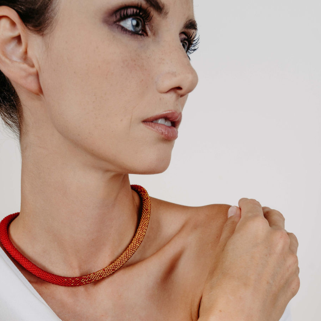 necklace "Trinity Sunset"