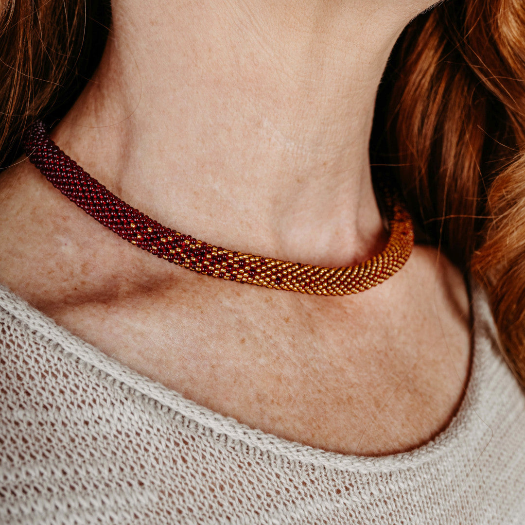 necklace "Trinity Sunset"
