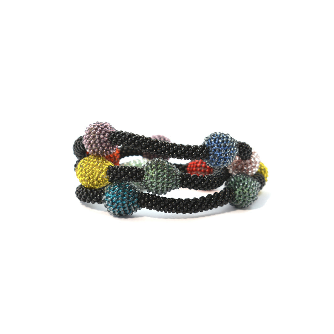 lange Kette/Dreifacharmband "Morse Liebe" Smoke
