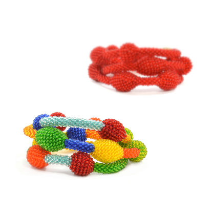 lange Kette/Dreifacharmband "Morse Love"