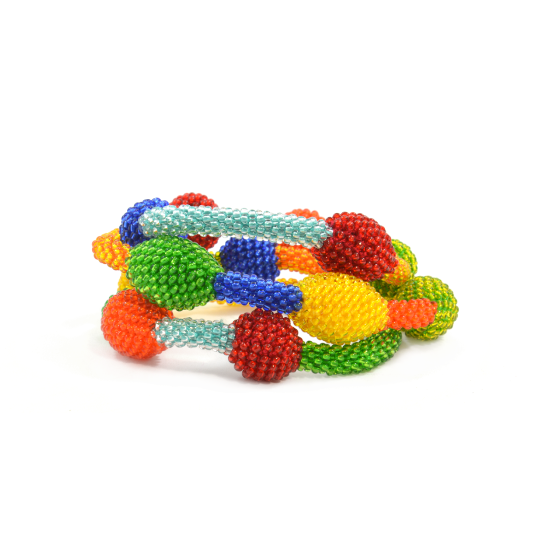 lange Kette/Dreifacharmband "Morse Love"