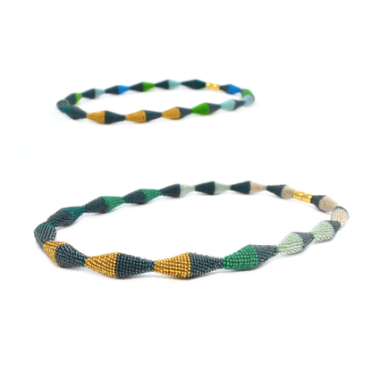 lange Kette "Trinity Zick-Zack"