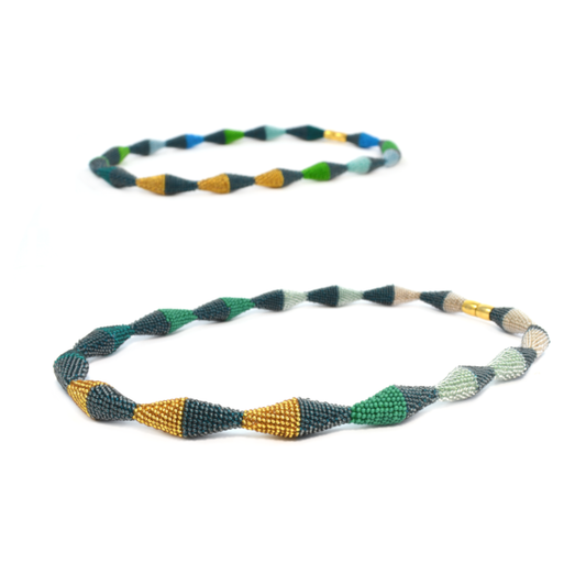 lange Kette "Trinity Zick-Zack"