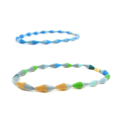 long necklace "Trinity Zig-Zag"