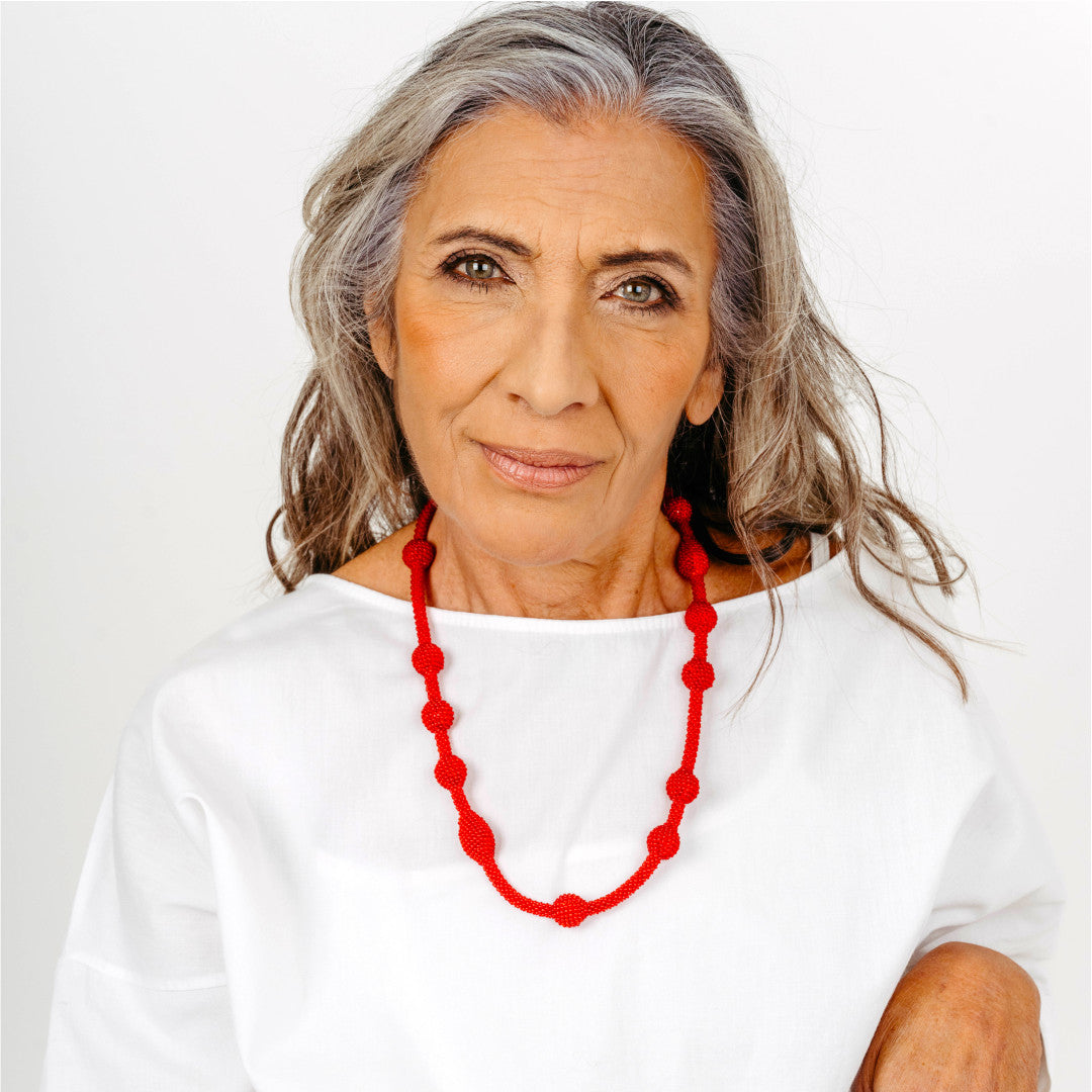 lange Kette/Dreifacharmband "Morse Liebe"