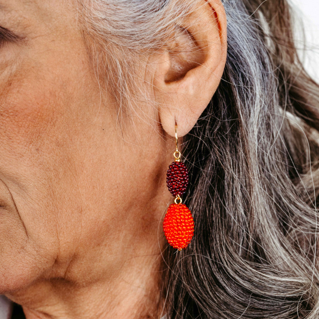 Ohrhänger "Trinity Oliven" - "Flowers"