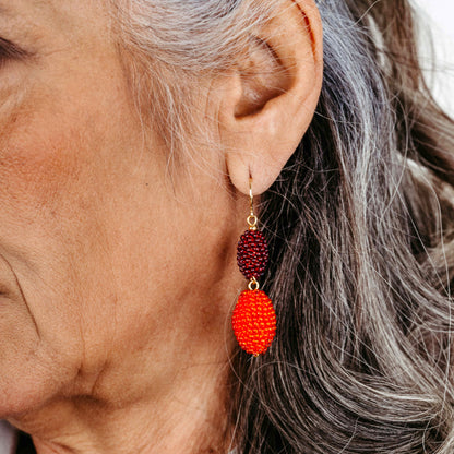 Ohrhänger "Trinity Oliven" - "Flowers"