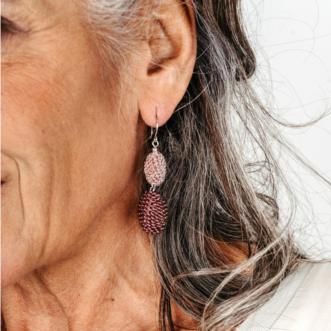 Ohrhänger "Trinity Oliven" - "Flowers"