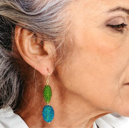 Ohrhänger "Trinity Oliven" - "Flowers"