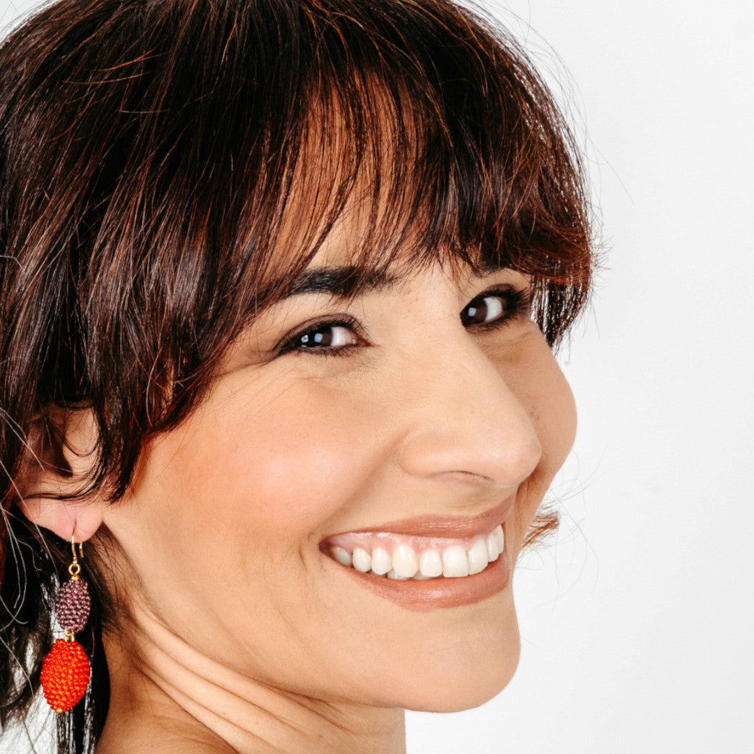 Ohrhänger "Trinity Oliven" - "Flowers"