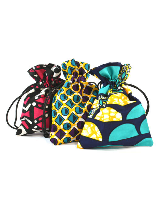 Stoffsäckchen aus afrikanischen Stoffen