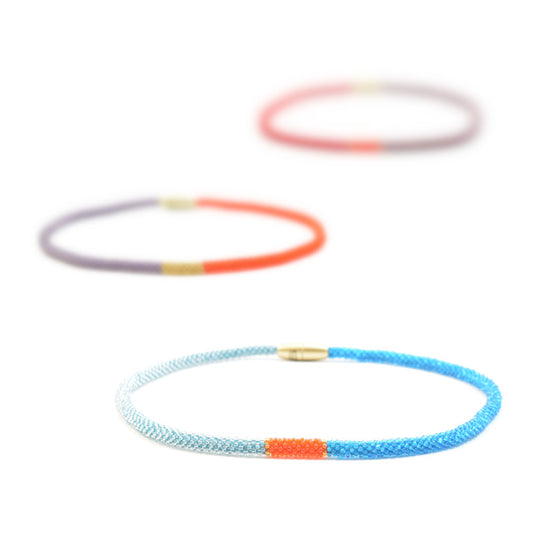 short necklace "Svelte Tricolore"