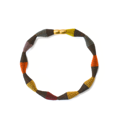 short necklace "Trinity Zig-Zag - Living Earth"