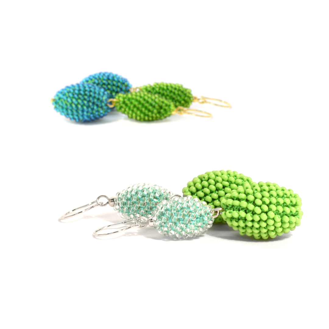 Ohrhänger "Trinity Oliven" - "Flowers"