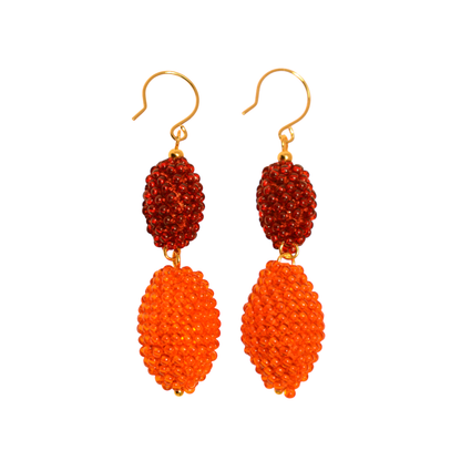 Ohrhänger "Trinity Oliven" - "Flowers"