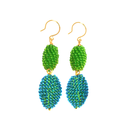 Ohrhänger "Trinity Oliven" - "Flowers"