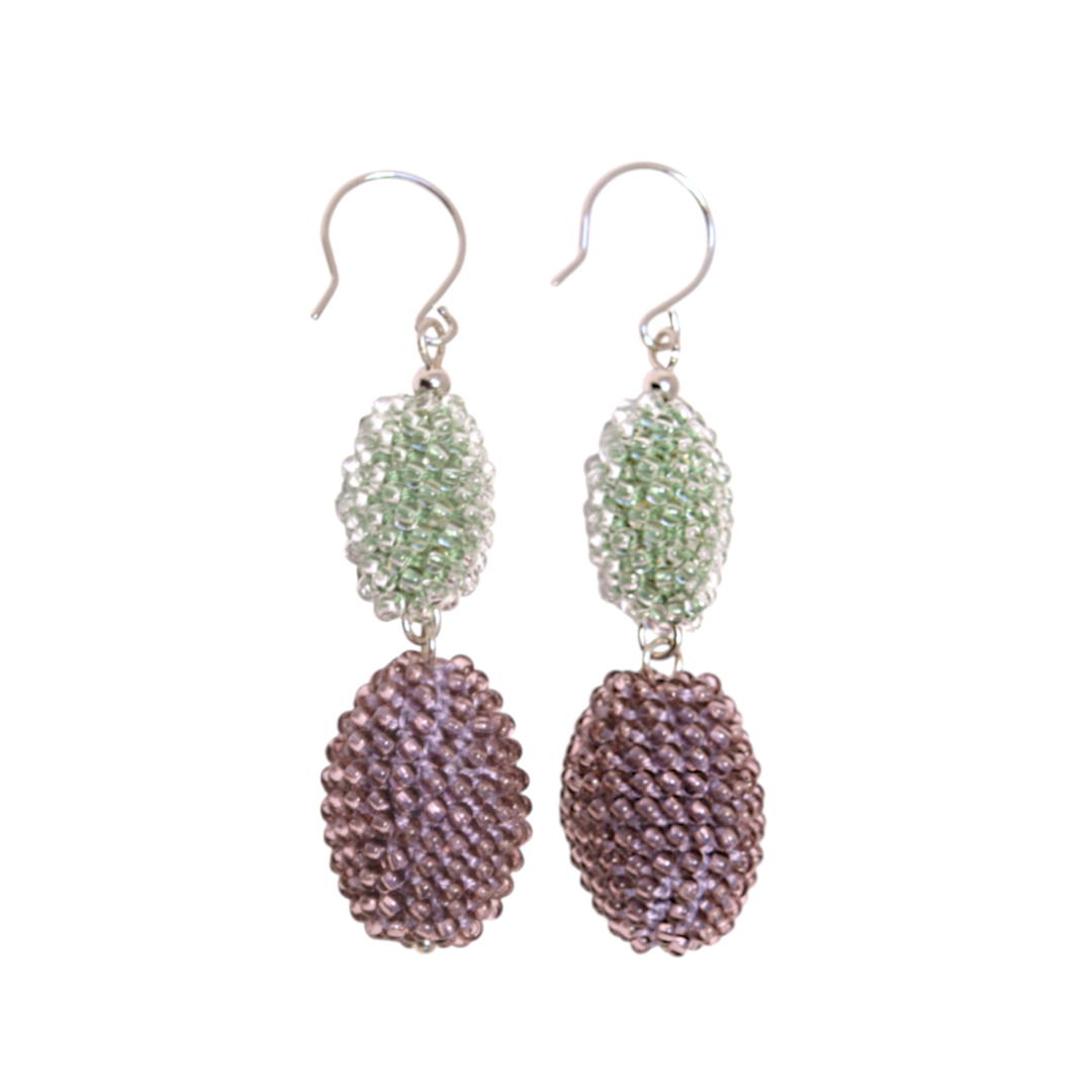 Ohrhänger "Trinity Oliven" - "Flowers"