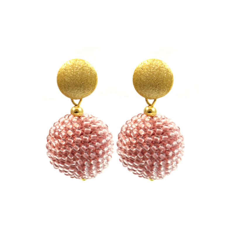 Rose Gold Earrings Trinity Ball Earrings Stud Earrings 