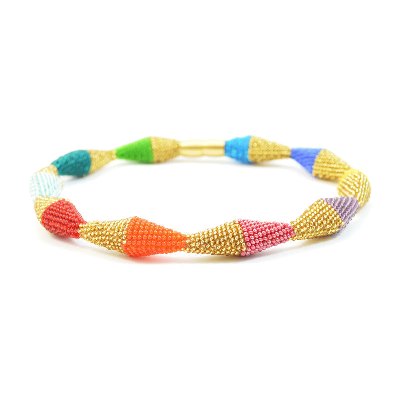 short necklace "Trinity Zig-Zag"