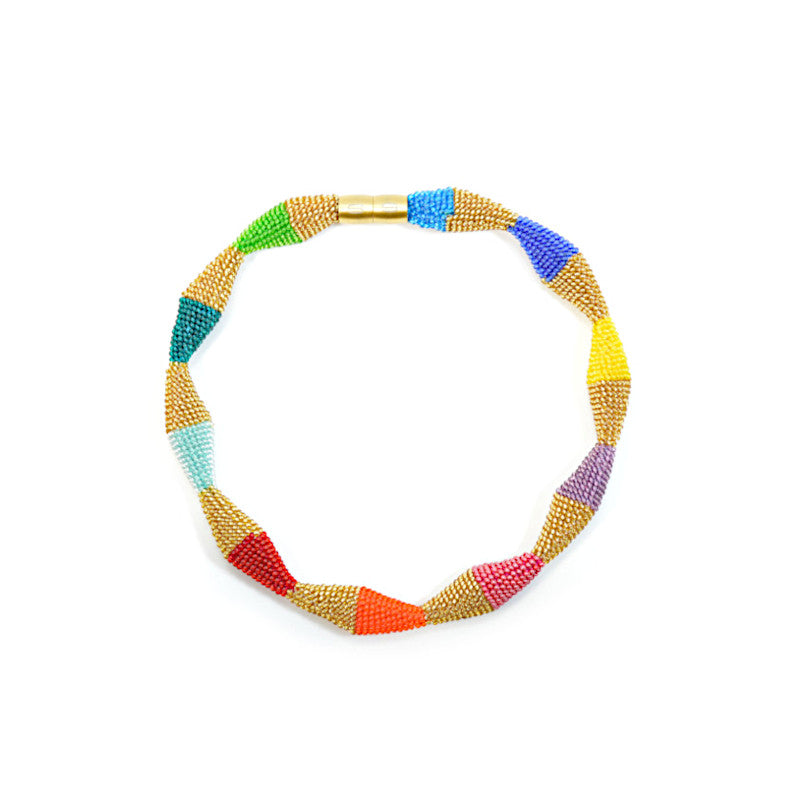 short necklace "Trinity Zig-Zag"