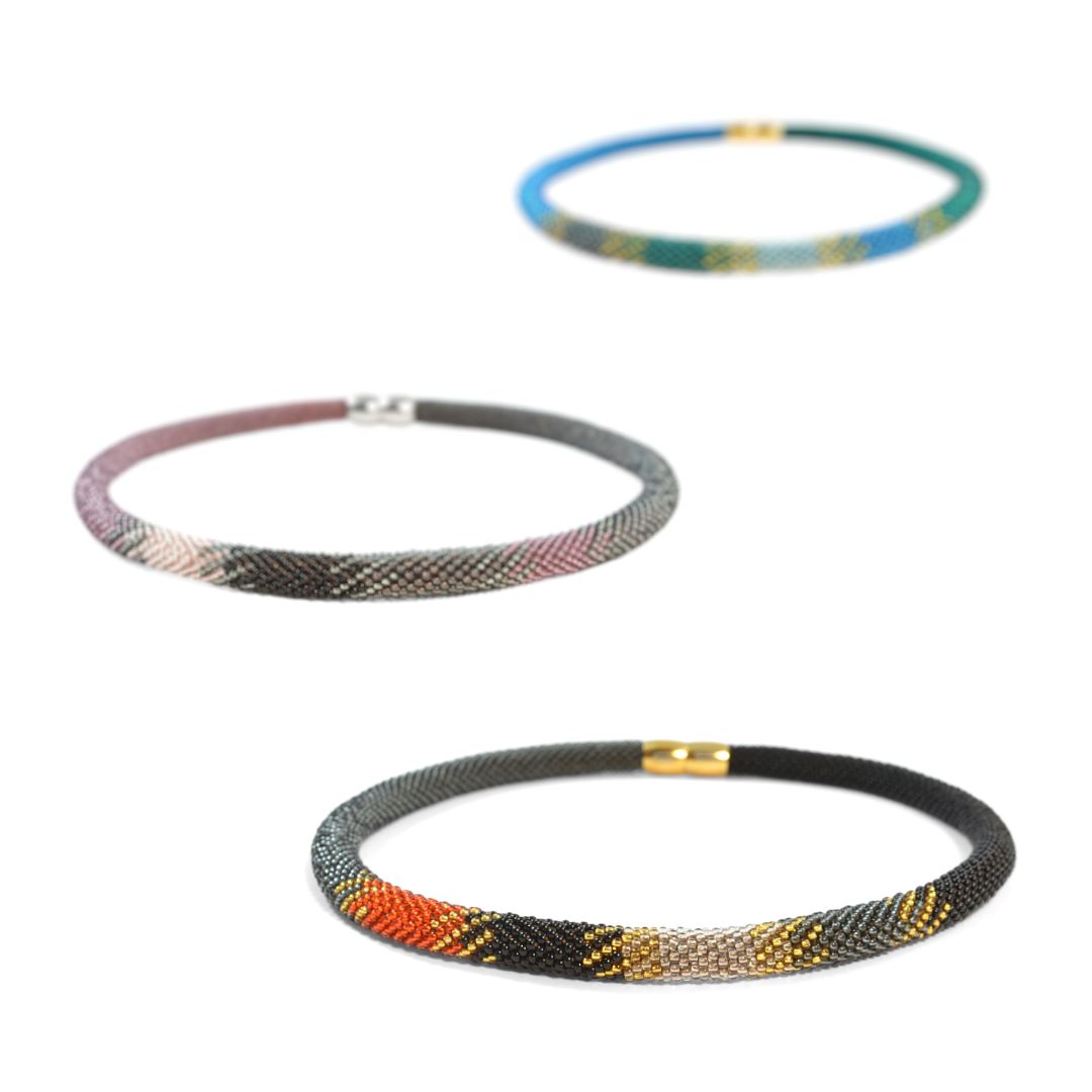 necklace "Trinity - Winter Zones"