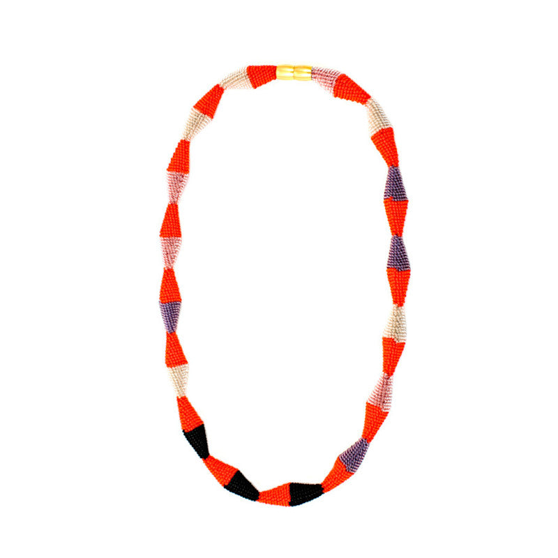 long necklace "Trinity Zig-Zag"
