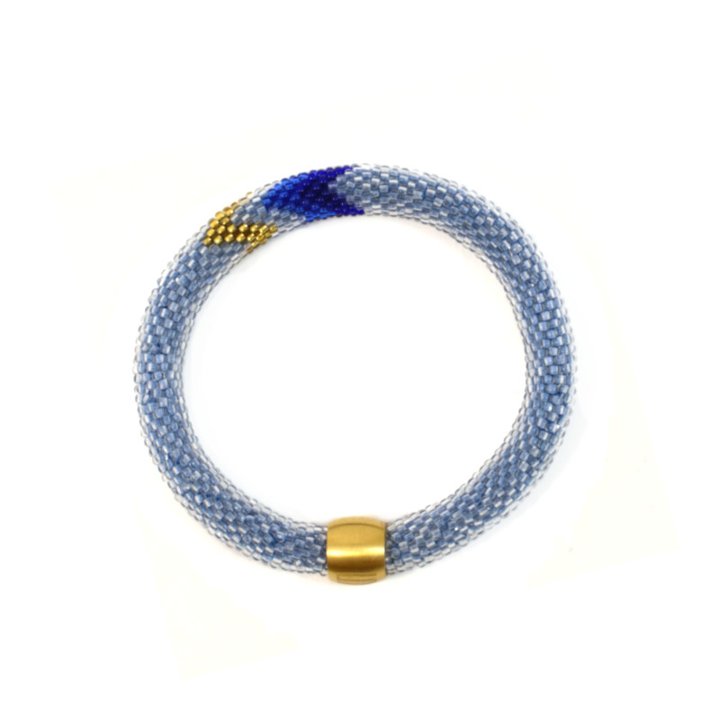 Armreifen Design Pfeile blau-gold 800×800